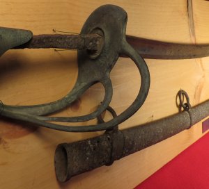 Model 1860 Cavalry Saber & Scabbard - Mounted