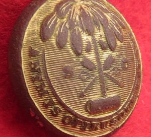 South Carolina State Seal Coat Button - "Opibusque" Misspelled