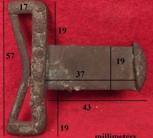 Belt Plate Loop and Tongue Bar for State Militia Buckle