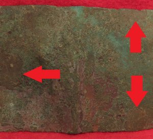 Confederate Rectangular Belt Plate - Plain Sheet Brass