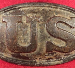 US Waist Belt Buckle - Rare "E. GAYLORD" Marked Small Size - Catlett Brother's Collection
