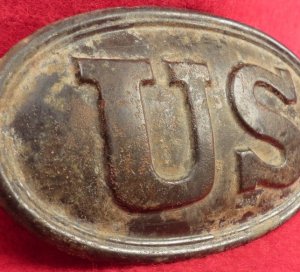 US Waist Belt Buckle - Rare "E. GAYLORD" Marked Small Size - Catlett Brother's Collection