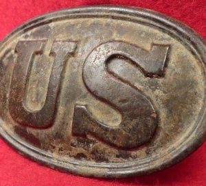 US Waist Belt Buckle - Rare "E. GAYLORD" Marked Small Size - Catlett Brother's Collection