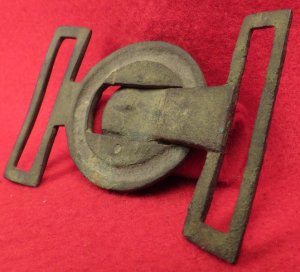 Confederate Two-Piece Tongue and Wreath Belt Buckle - "Leech and Rigdon" - Catlett Collection