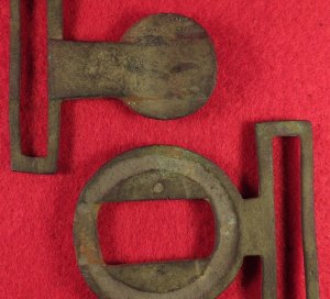 Confederate Two-Piece Tongue and Wreath Belt Buckle - "Leech and Rigdon" - Catlett Collection