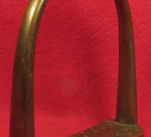 Brass Artillery Stirrup Marked "US" / "Watervliet Arsenal NY" / "P.V.H." 