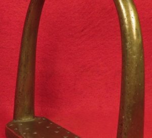 Brass Artillery Stirrup Marked "US" / "Watervliet Arsenal NY" / "P.V.H." 