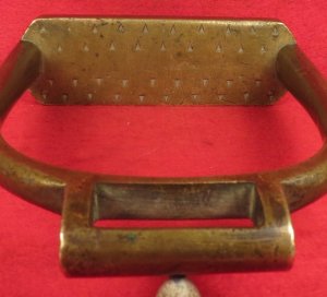 Brass Artillery Stirrup Marked "US" / "Watervliet Arsenal NY" / "P.V.H." 