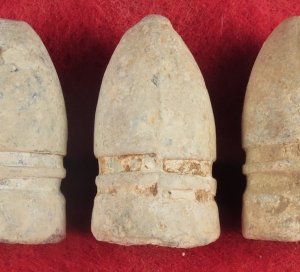 Five .58 Caliber Confederate Gardner Bullets
