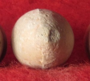 Five .58 Caliber Confederate Gardner Bullets