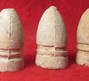 Five .58 Caliber Confederate Gardner Bullets