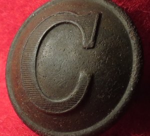 Confederate Cavalry Button - Lined "C"
