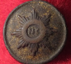 North Carolina Sunburst Button - NC 14 - Scarce 17 MM Size