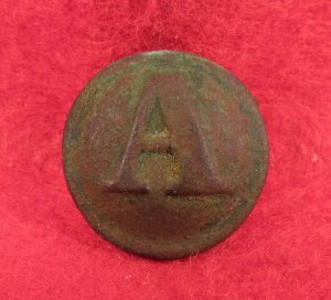 Confederate Artillery "Block A" Coat Button