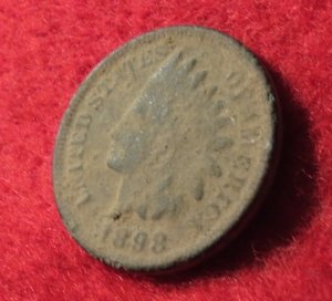 Indian Head Cent Dated 1898