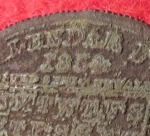 Calendar Pocket Disc 1853 - 1854