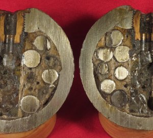 12 Pounder CS Sideloader Case-Shot Half Shell - Iron Side Plug 