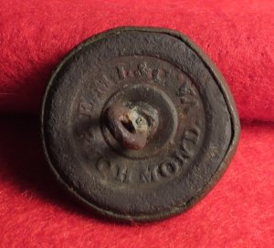 Confederate Infantry Button - Richmond Backmark