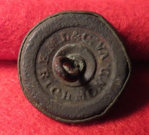 Confederate Infantry Button - Richmond Backmark