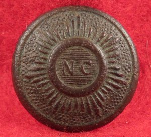 North Carolina "Sunburst" Coat Button