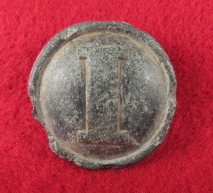 Confederate Infantry Coat Button - Cast White Metal