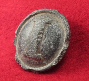 Confederate Infantry Coat Button - Cast White Metal