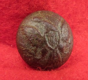 Federal General Service Eagle Coat Button with Coat Remnant