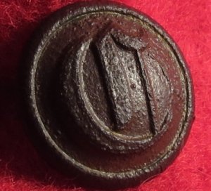 Confederate "Script" Cavalry Cuff Button