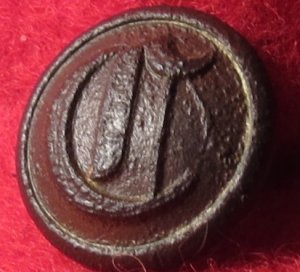 Confederate "Script" Cavalry Cuff Button