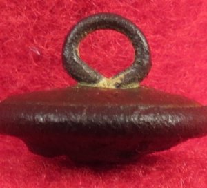 Confederate "Script" Cavalry Cuff Button