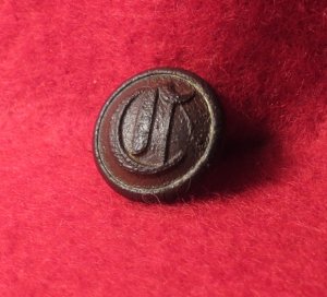 Confederate "Script" Cavalry Cuff Button