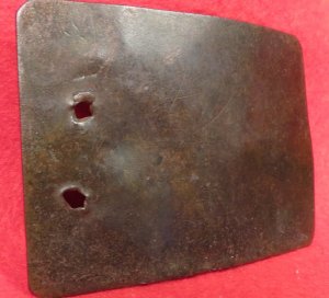 Confederate "Clip Corner" Belt Buckle with Field Modification