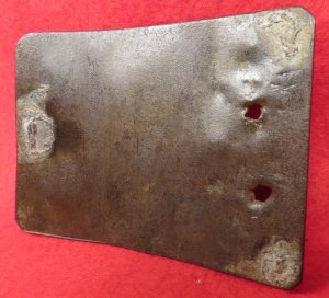 Confederate "Clip Corner" Belt Buckle with Field Modification