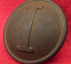 Confederate Lined Infantry Coat Button