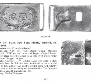 New York Militia Belt Plate 