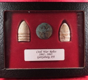 Gettysburg Bullets & Button Display