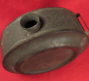Confederate Tin Drum Canteen - Etched Initials