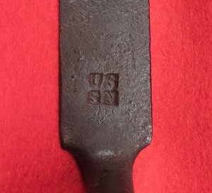 US Model 1819 Hall Rifle Bayonet - Marked "US" / "SN"