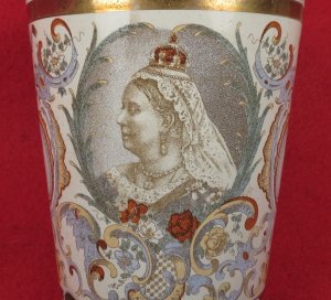 Queen Victoria Diamond Jubilee Commemorative Enamel Tin Cup