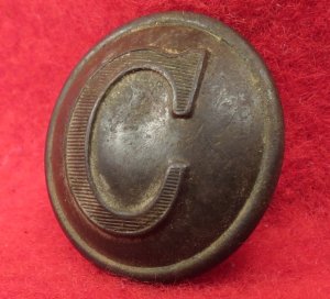 Confederate Cavalry Button - Lined "C"