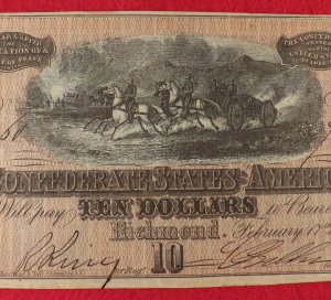 Confederate Ten Dollar Note