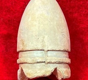 Confederate .58 Caliber Gardner Bullet - Carved