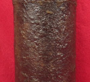 Confederate 3 inch "Short Pattern" Broun Shell - Original Wood Fuze Plug