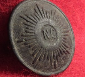 North Carolina Sunburst Button - Rare NC 14