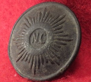 North Carolina Sunburst Button - Rare NC 14