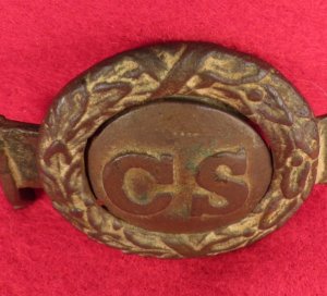 Confederate "Virginia Style" Tongue and Wreath Belt Buckle