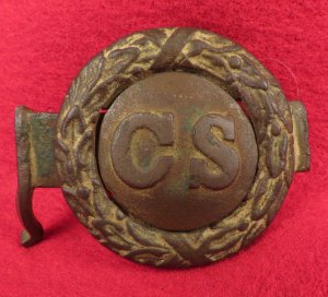 Confederate "Virginia Style" Tongue and Wreath Belt Buckle