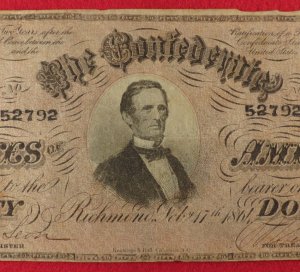 Confederate Fifty Dollar Note
