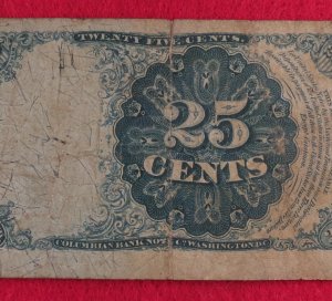 Twenty Five Cents Fractional Currency - 1874