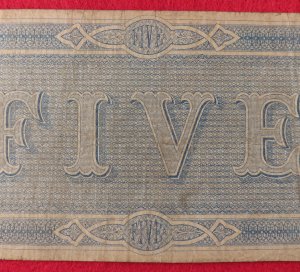 Confederate Five Dollar Note